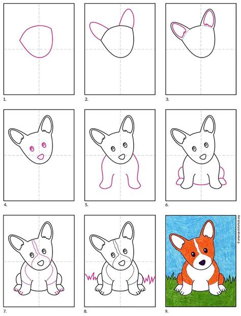 dog drawing tutorial|easy dog drawing tutorial.